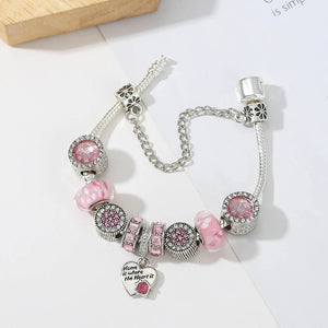 Heart of Home: The Pink Murano Charm Bracelet