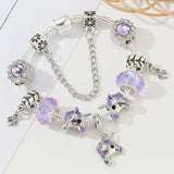 Dreamlight Meadow: The Purple Unicorn Charm Bracelet