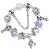 Dreamlight Meadow: The Purple Unicorn Charm Bracelet
