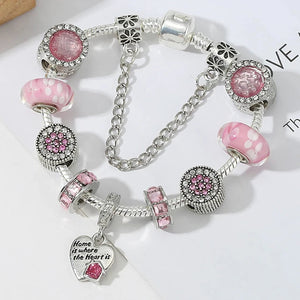 Heart of Home: The Pink Murano Charm Bracelet