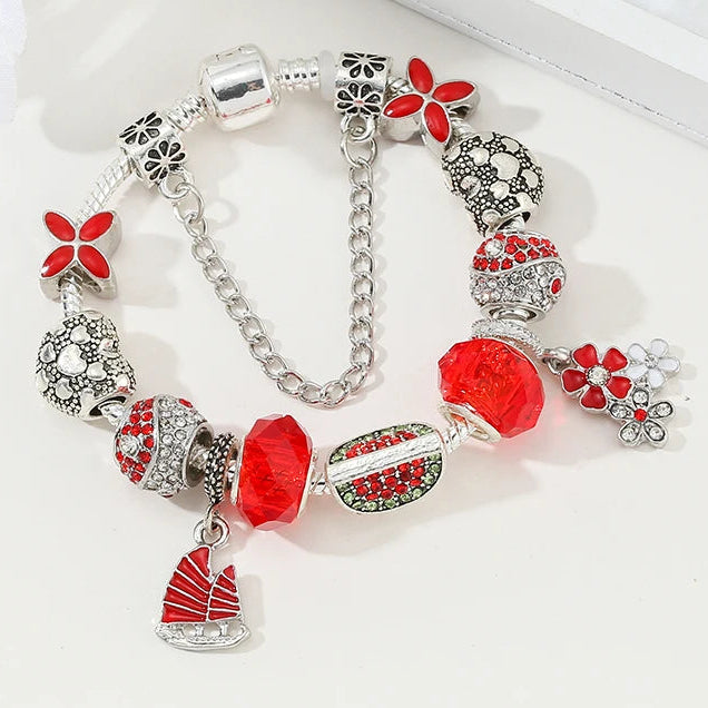 Summer Bloom: The Watermelon Charm Bracelet