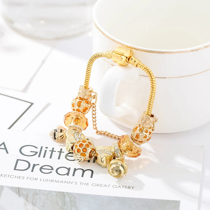 Queen’s Garden: The Golden Honeybee Charm Bracelet