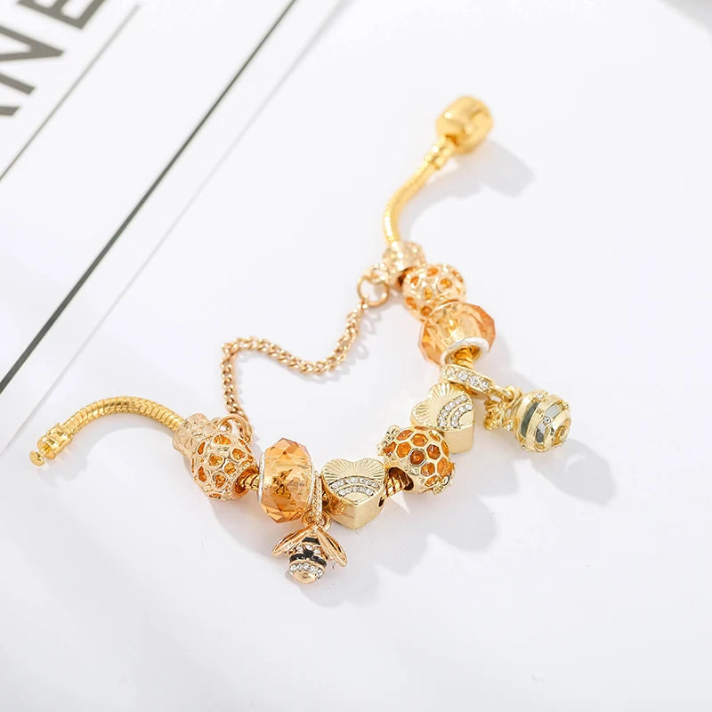 Queen’s Garden: The Golden Honeybee Charm Bracelet