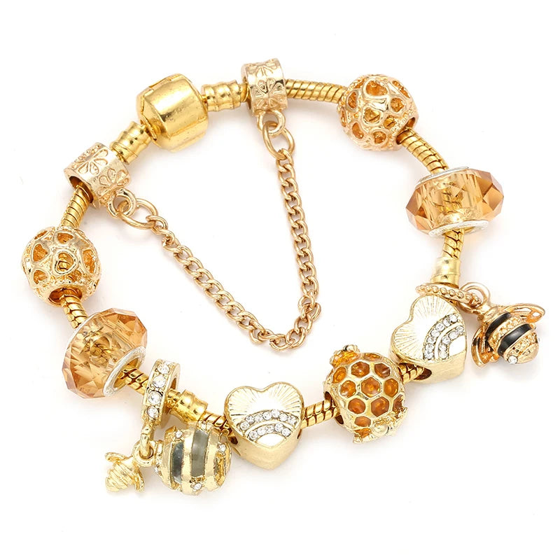 Queen’s Garden: The Golden Honeybee Charm Bracelet