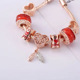 Crimson Café: The Red Murano Coffee Charm Bracelet
