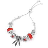 Crimson Café: The Red Murano Coffee Charm Bracelet