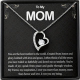 To My Mom: Heart Pendant Necklace