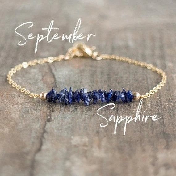 Sapphire Nightfall: September Birthstone Bracelet