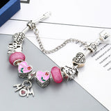 Heart of a Mother: The Pink “I Love Mom” Charm Bracelet