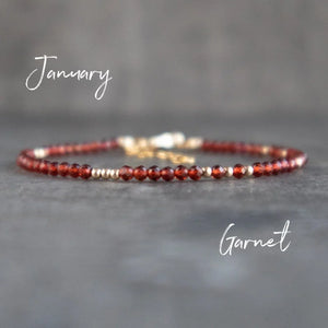 Garnet Flame: January Birthstone Bracelet