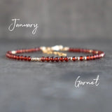 Garnet Flame: January Birthstone Bracelet