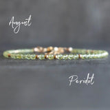 Summer Dew: August Peridot Bracelet