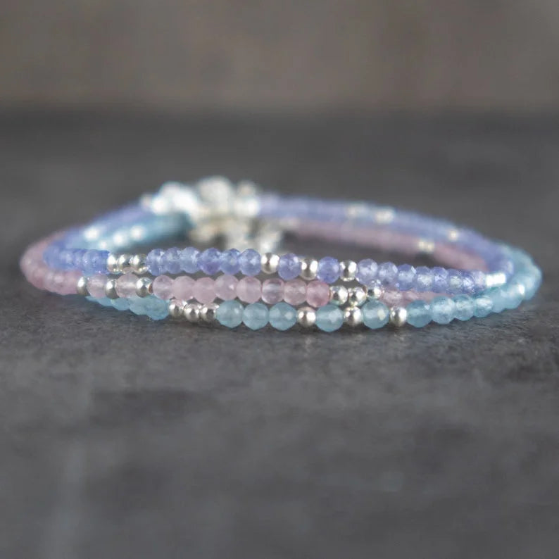 Aquamarine Serenity: March Birthstone Bracelet