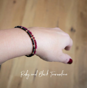 Shadow Shield: October Black Tourmaline Bracelet