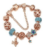 Celestial Glow: The Rose Gold Star Charm Bracelet