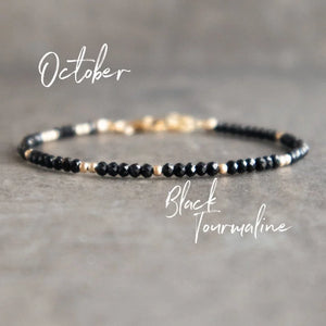Shadow Shield: October Black Tourmaline Bracelet