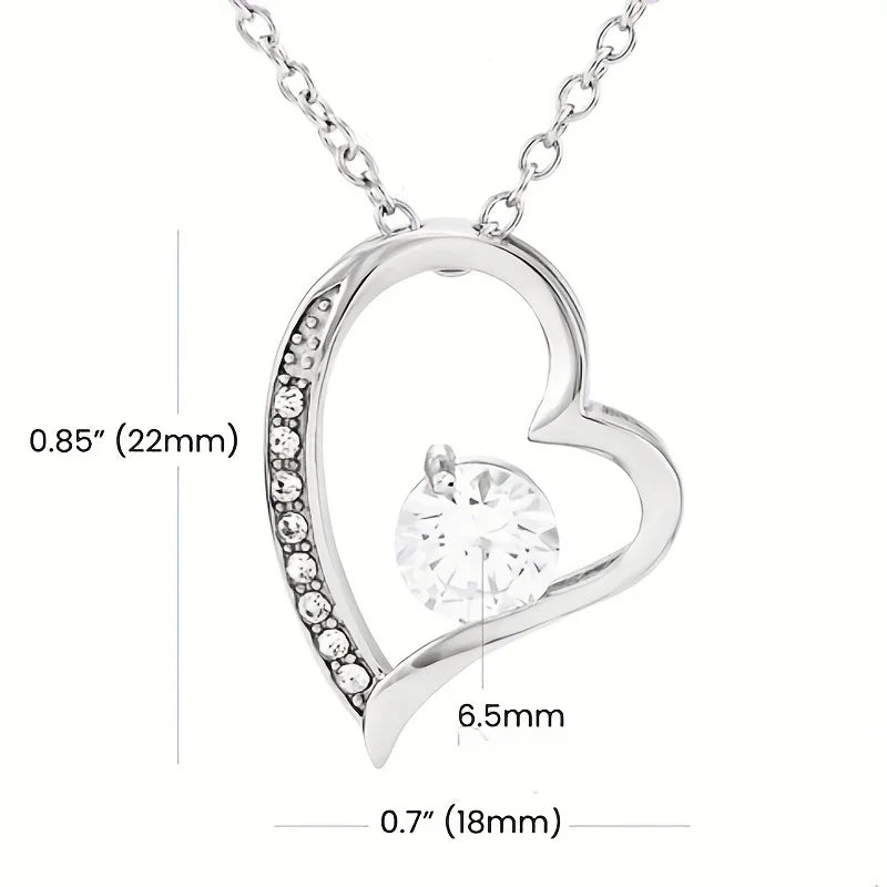 To My Mom: Heart Pendant Necklace