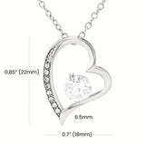 To My Mom: Heart Pendant Necklace