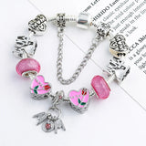Heart of a Mother: The Pink “I Love Mom” Charm Bracelet