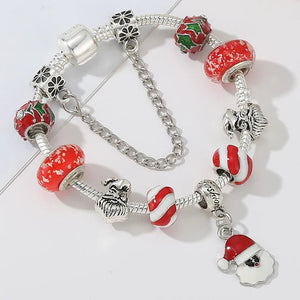 Snowfall Magic: The Santa Charm Bracelet