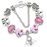 Heart of a Mother: The Pink “I Love Mom” Charm Bracelet