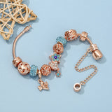 Celestial Glow: The Rose Gold Star Charm Bracelet