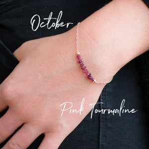 Rose Aura: October Pink Tourmaline Bracelet