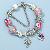 Blossom Letter: The Pink Pansy Charm Bracelet