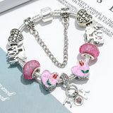 Heart of a Mother: The Pink “I Love Mom” Charm Bracelet
