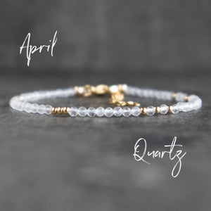 Pure Light: April Birthstone Quartz Bracelet