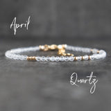 Pure Light: April Birthstone Quartz Bracelet