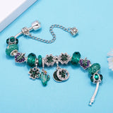 Desert Bloom: The Emerald Cactus Charm Bracelet