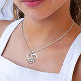To My Bestie: Heart and Moon Pendant Necklace
