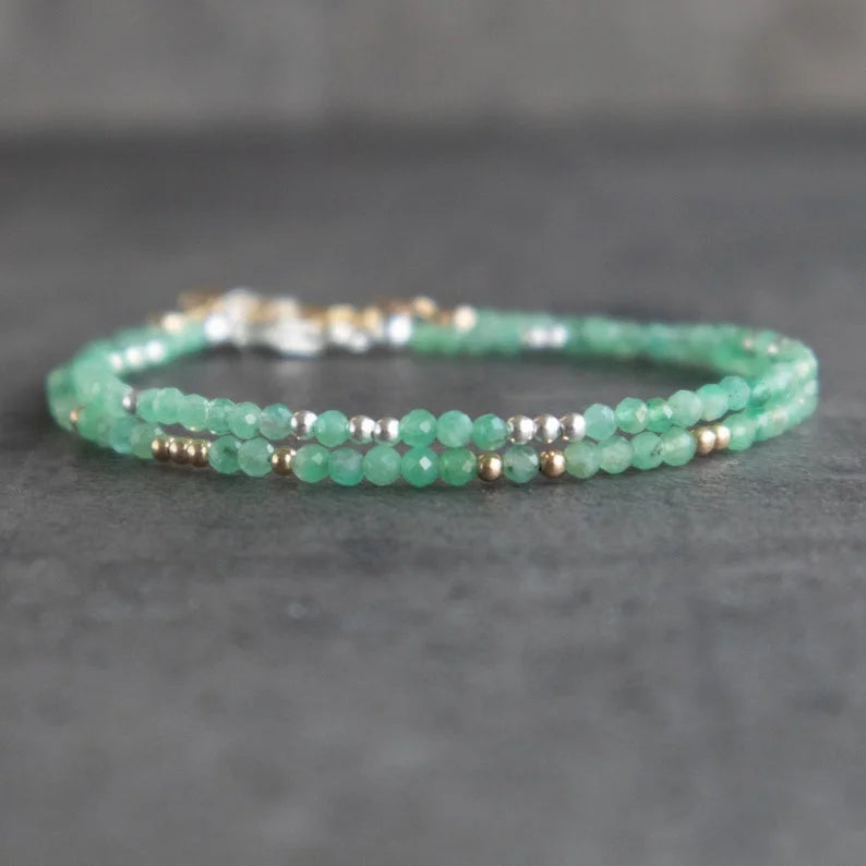 Spring Grace: May Emerald Bracelet