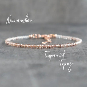 Golden Ember: November Topaz Bracelet