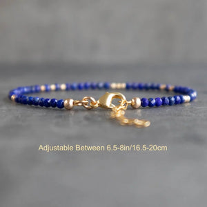 Midnight Wisdom: September Lapis Lazuli Bracelet