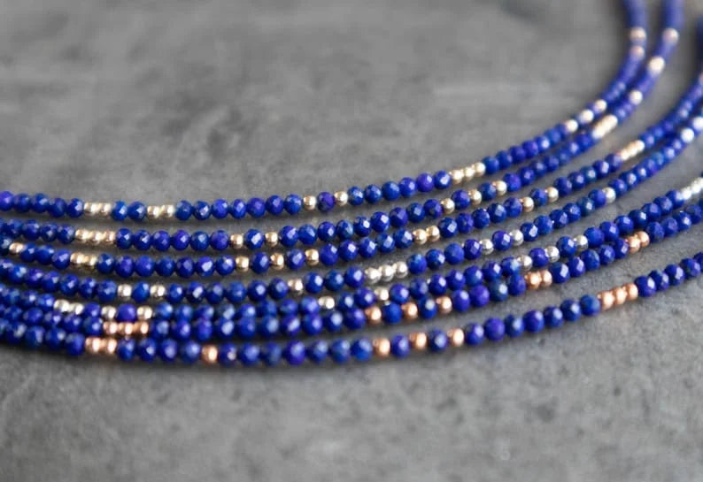 Midnight Wisdom: September Lapis Lazuli Bracelet