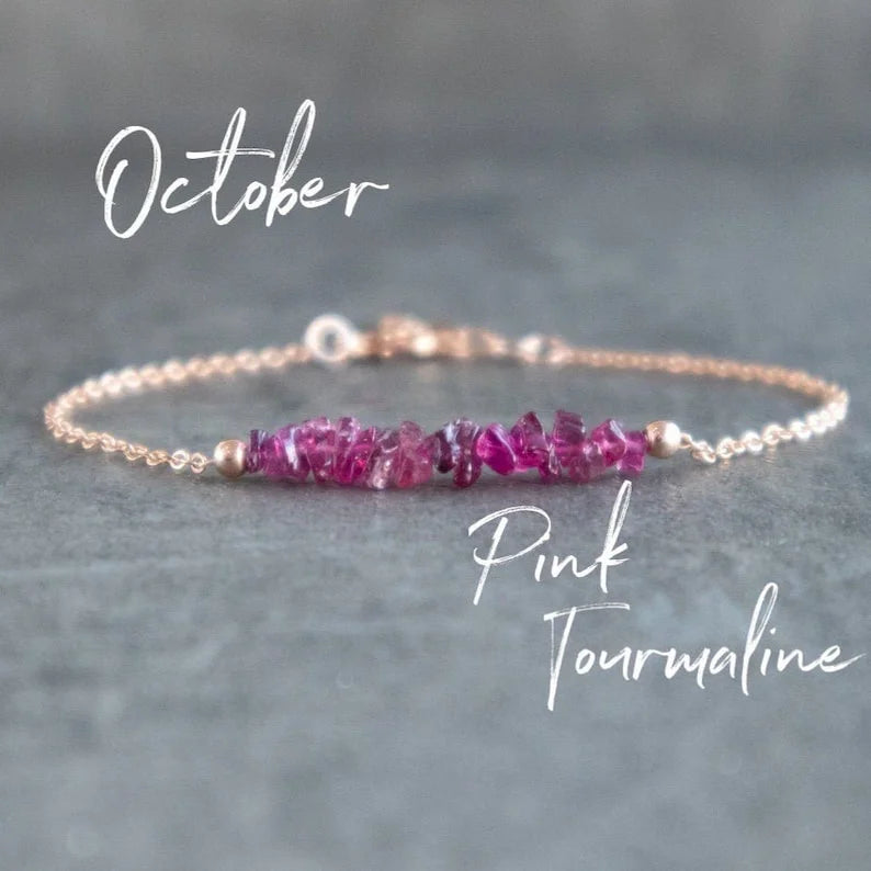 Rose Aura: October Pink Tourmaline Bracelet