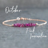 Rose Aura: October Pink Tourmaline Bracelet