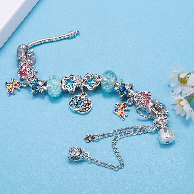 Sky Dancer: The Turquoise Butterfly Charm Bracelet