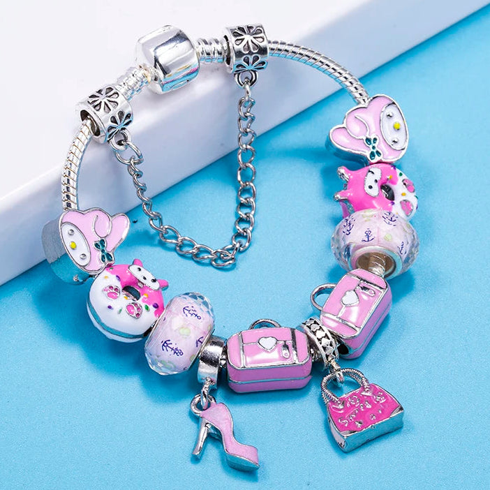 Blush Boutique: The Pink Fashion Charm Bracelet