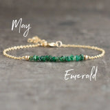 Emerald Radiance: May Birthstone Bracelet