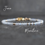 Lunar Glow: June Moonstone Bracelet