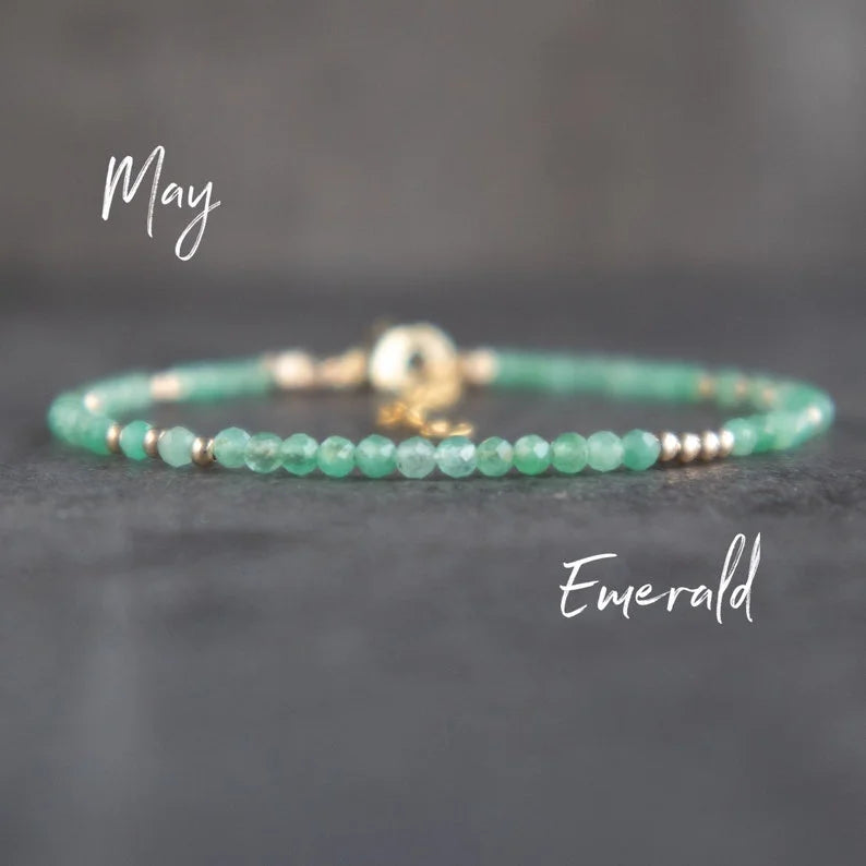 Spring Grace: May Emerald Bracelet