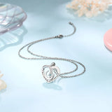 To My Sister: Moon and Heart Pendant Necklace