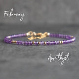 Violet Tranquility: February Amethyst Bracelet